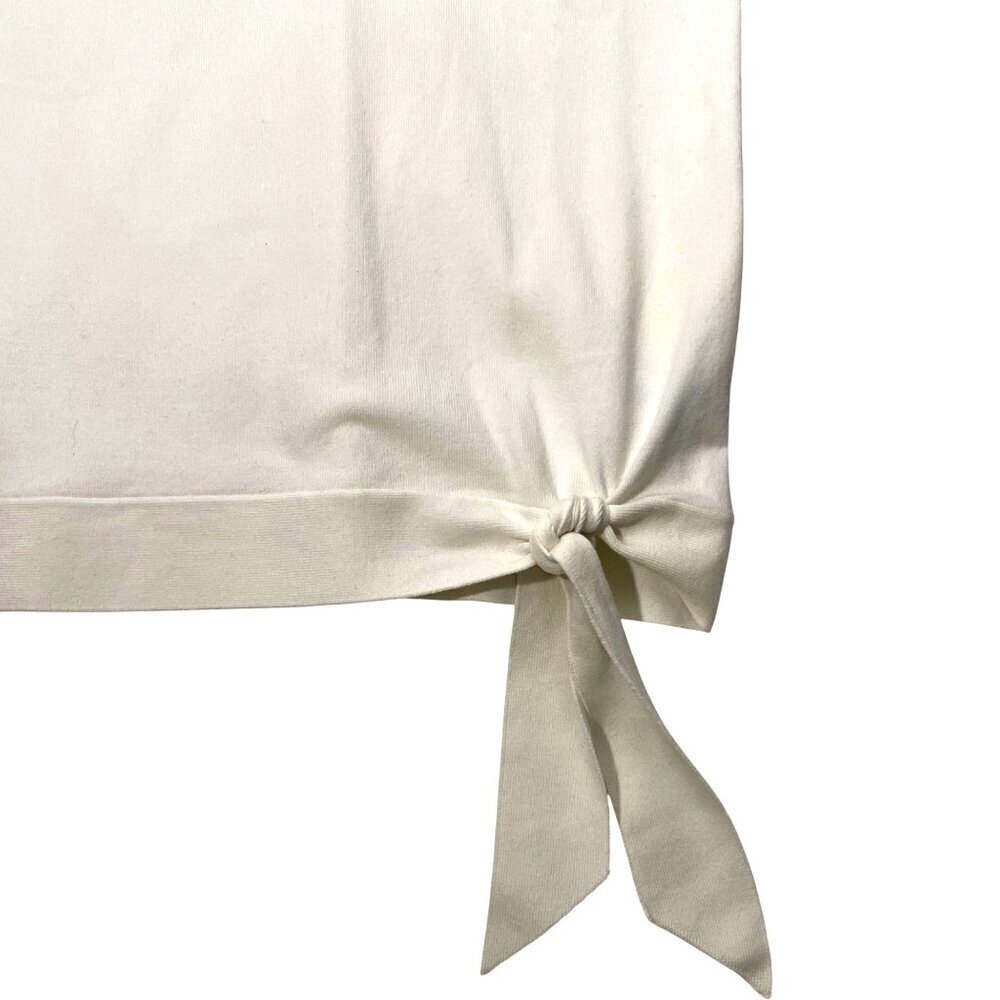 Talbots Womens White V-Neck Sleeveless knot Top Side Tie Detail NWT women's S - Picture 3 of 8